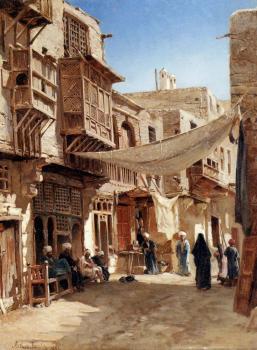 約翰 瓦利 A Street In Boulaq Near Cairo